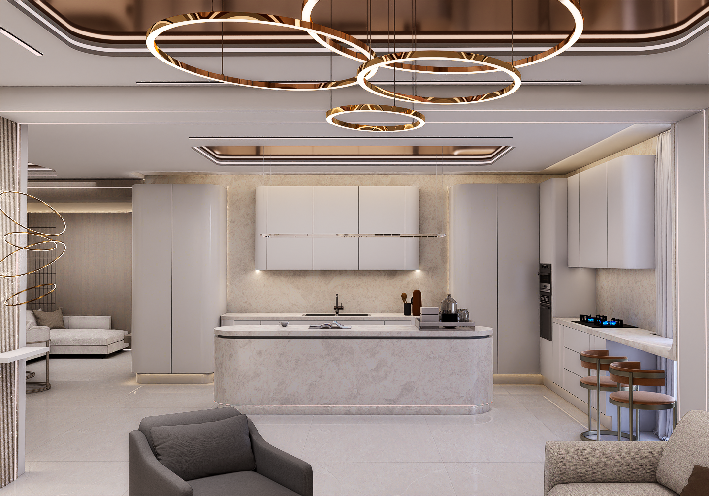 modern kitchen remodeling dubai