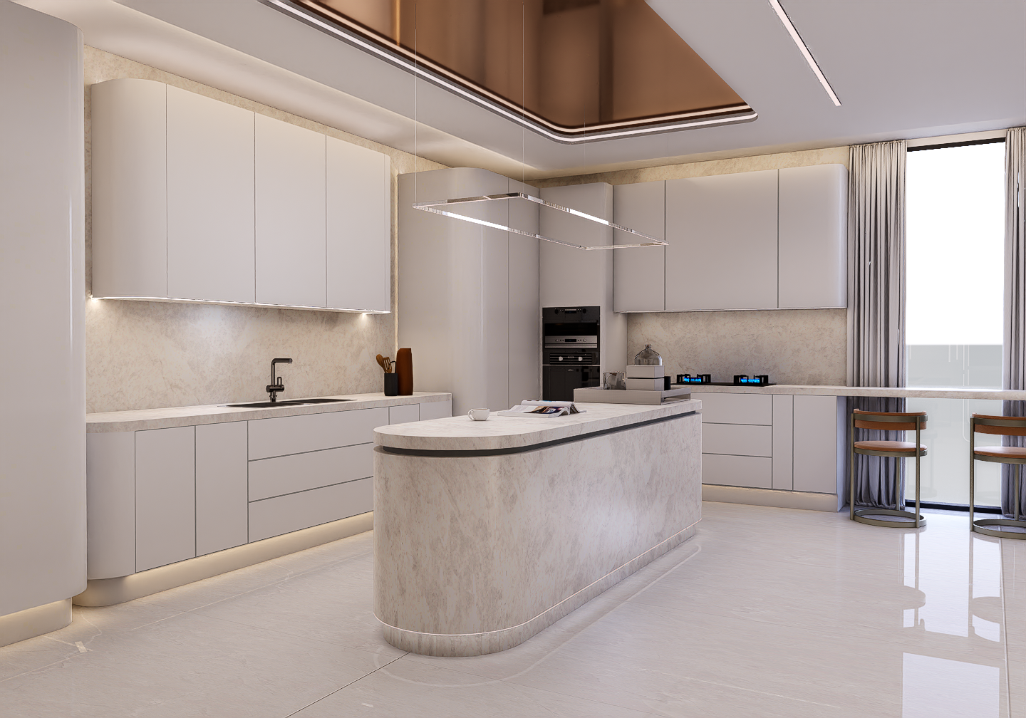modern kitchen remodeling dubai