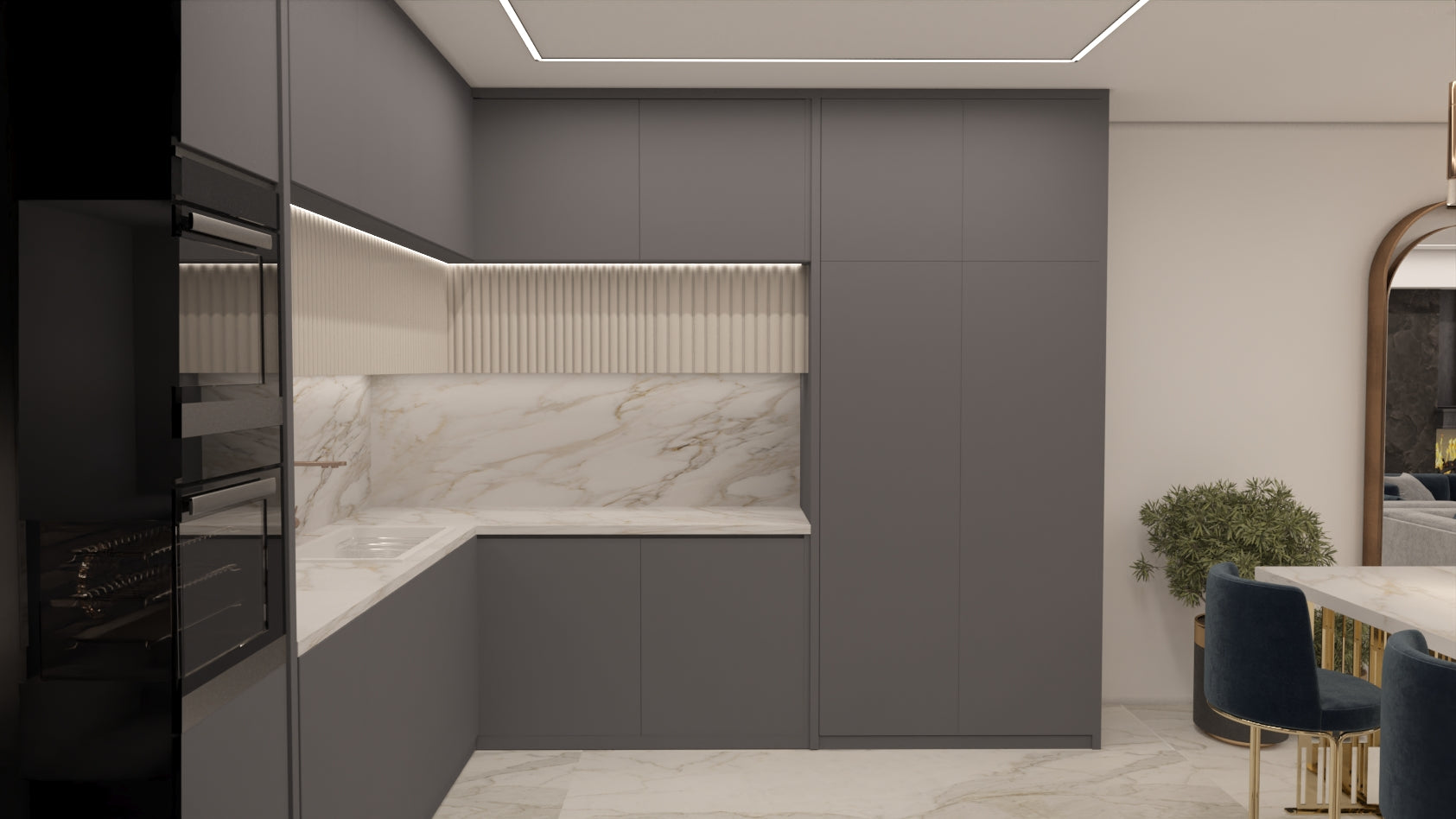 modern kitchen remodeling dubai